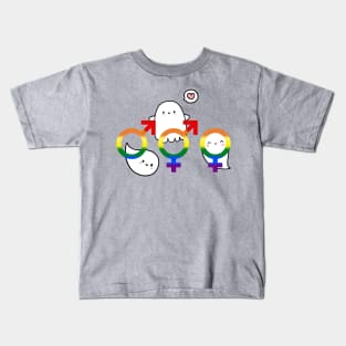 Diversity Rainbow Ghost Trio Kids T-Shirt